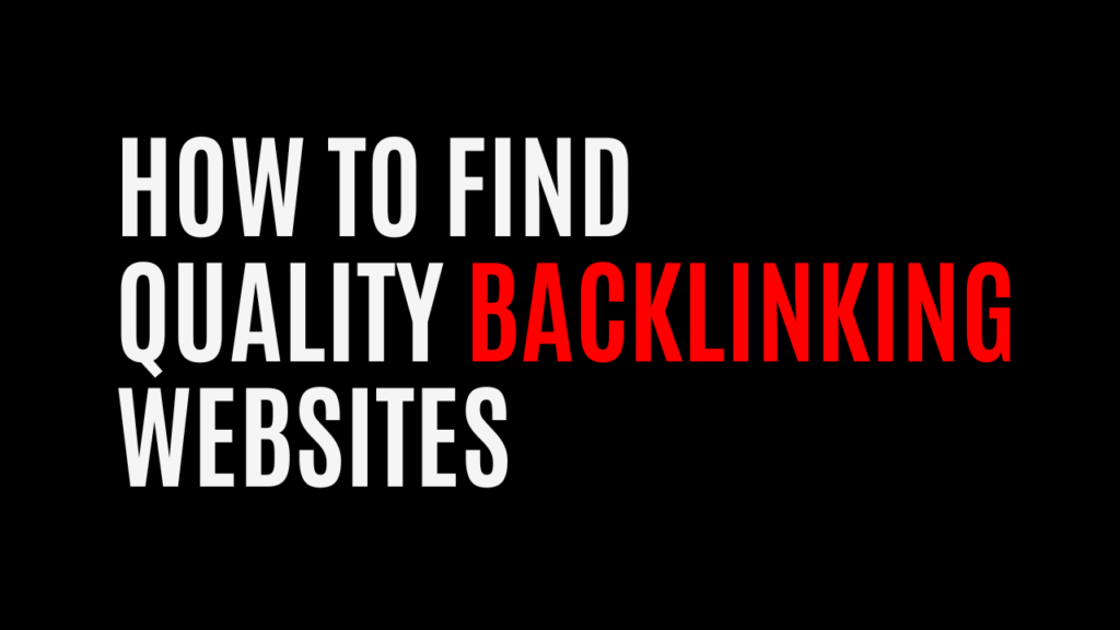 Backlinking Websites