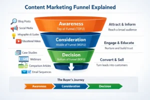 Content Marketing Funnel diagram explained